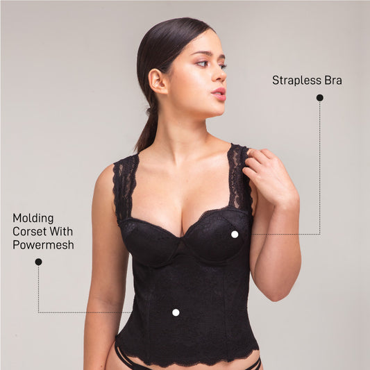 MOLDING CORSET WITH POWERMESH