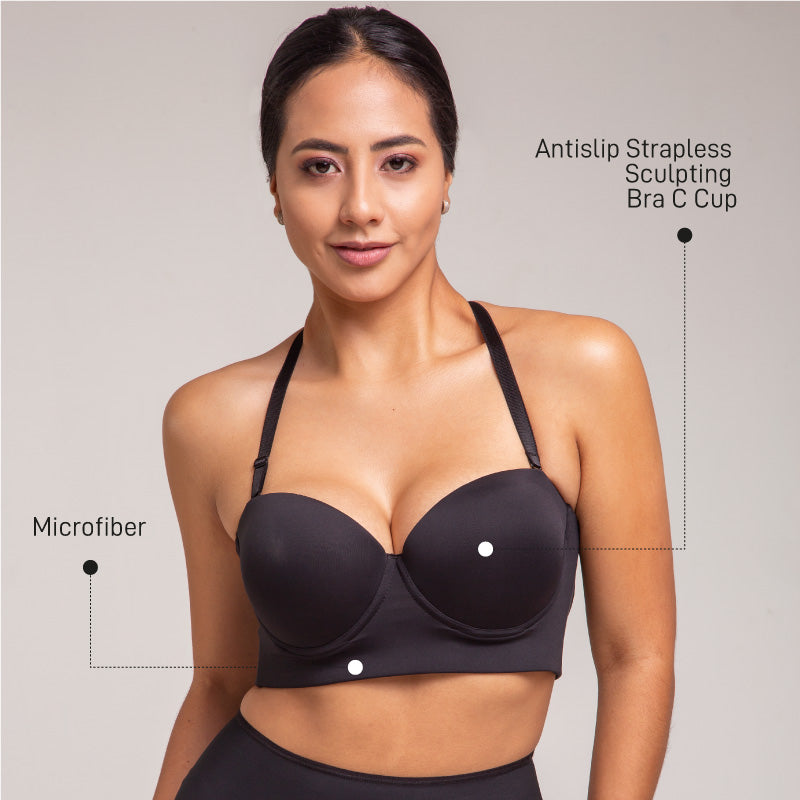 ANTISLIP STRAPLESS SCULPTING BRA C CUP