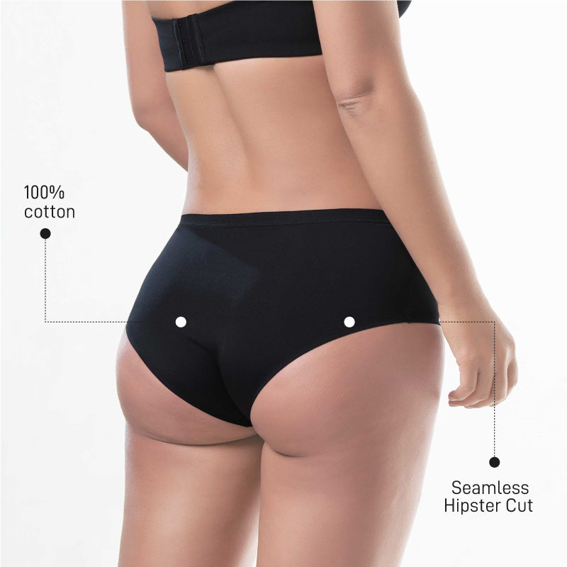 SEAMLESS HIPSTER CUT BLACK
