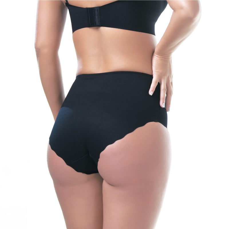 SEAMLESS MOLDING PANTY LASER CUT BLACK