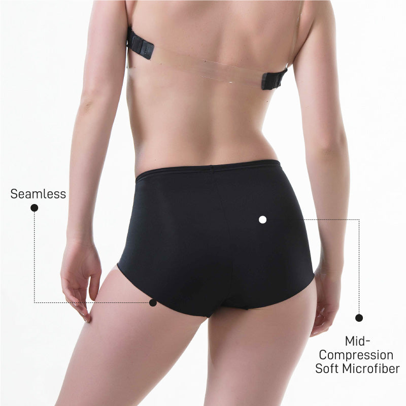 mid-compression soft microfiber and seamless panty NUDE