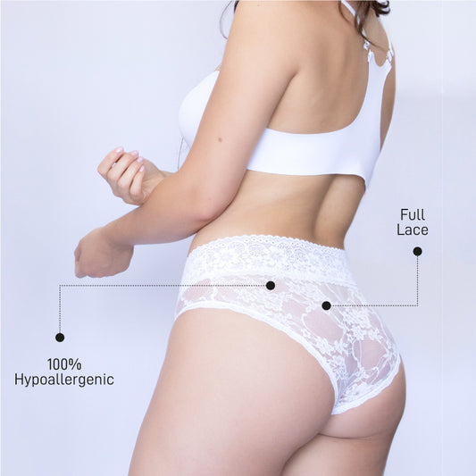 CHEEKY LACE PANTY PACK X 2 WHITE