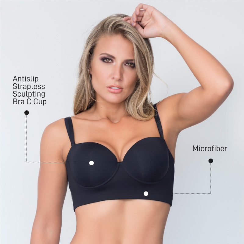 ANTISLIP STRAPLESS SCULPTING BRA B CUP