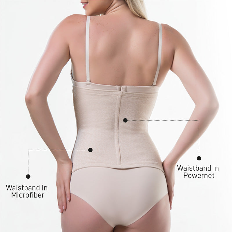 WAISTBAND IN MICROFIBER AND POWERNET (GIRDLE) BLACK